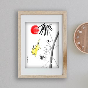 Traditional Japanese Pikachu Print #01 Home Deco Vintage Japanese Art