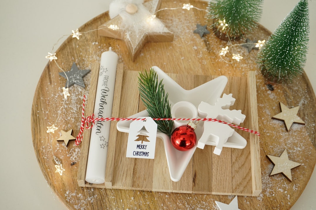 Geschenkset zu Weihnachten I Weihnachtsgeschenk I Kerzenhalter Etsy.de