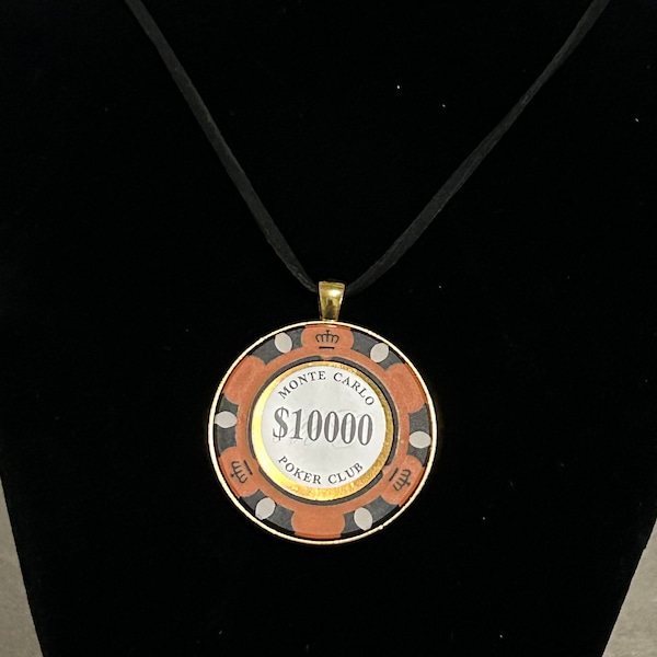 Poker Chip Necklace Etsy