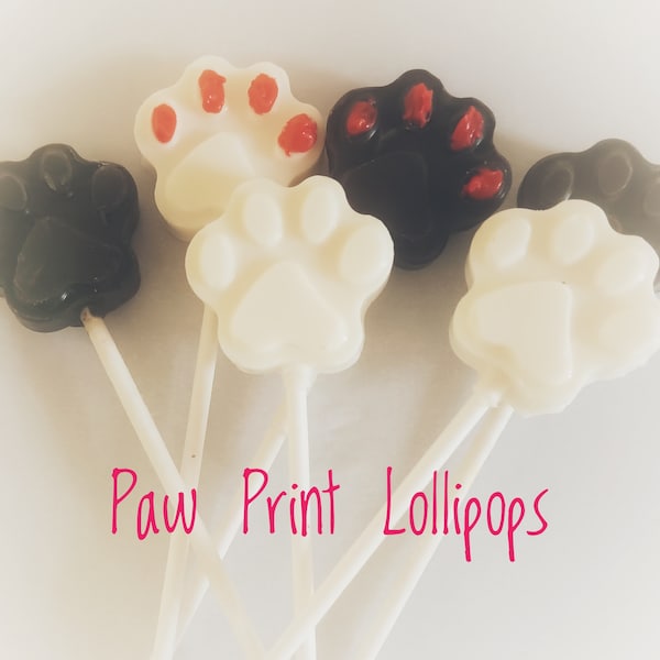 Paw Print Lollipops Etsy