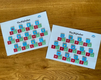 Börjanljud, Hemundervisningsaktiviteter, Lära sig läsa, Alfabetsspel, Förskolearbetsblad, Montessorimaterial, Fonikarbetsblad