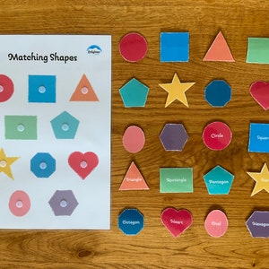 Shapes Matching Game, Learning Shapes, Toddler Activity, Preschool Homeschool Printable, Teaching Shapes, Homeschool Activity, Crayon Shapes