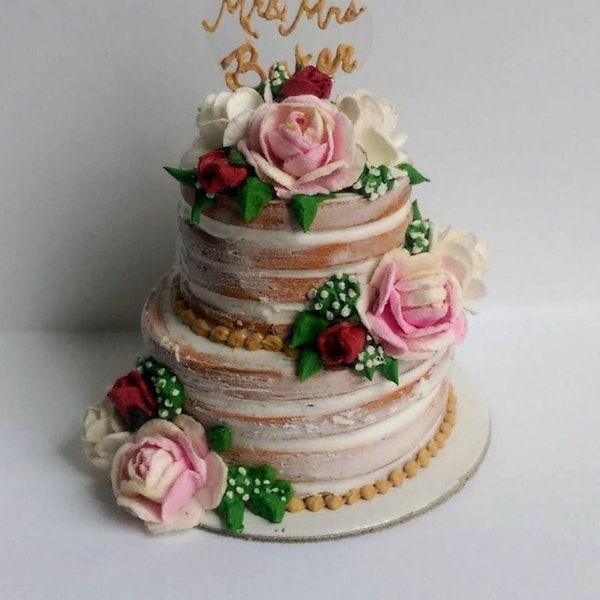 YOUR OWN Custom Wedding Cake Replica Ornament