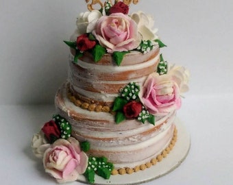 VOTRE PROPRE ornement de réplique de gâteau de mariage personnalisé