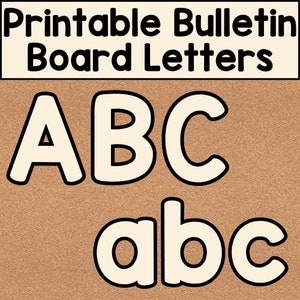 Lettere per bacheche stampabili giallo chiaro, decorazioni per la classe, idee per bacheche, lettere per bacheche stampabili