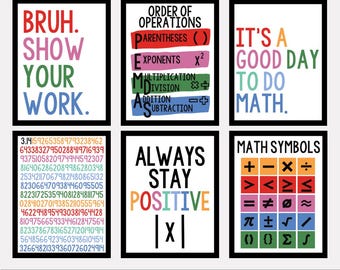 Math Classroom Posters, classroom decor, classroom posters, math poster, math classroom poster, algebra classroom posters