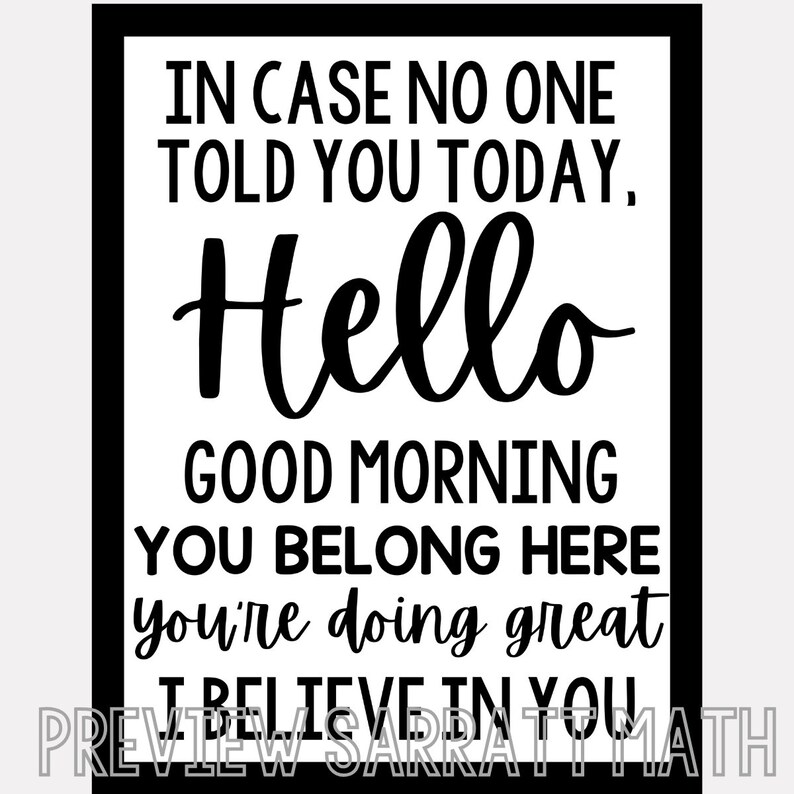 Positive Classroom Posters, Printable Classroom Posters, Classroom