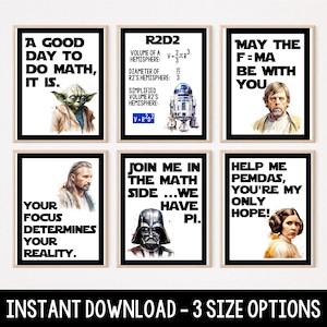 Star Wars Classroom Posters, Star Wars Math Posters, classroom decor, math poster, math classroom poster, classroom posters