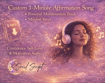 Canción de afirmación personalizada de 1 minuto • Pista de manifestación personal • Reinicio de mentalidad • Audio de confianza, amor propio y motivación