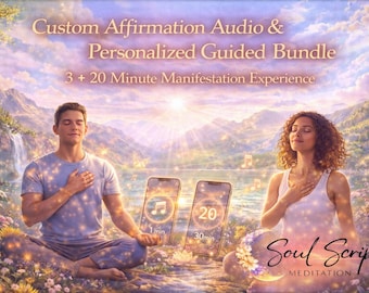 Audio de afirmación personalizado y paquete guiado personalizado / Experiencia de manifestación de 3 + 20 minutos