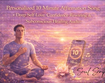 Canción de afirmación personalizada de 10 minutos / Audio de amor propio profundo, reconexión de la confianza y sanación subconsciente