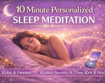 Meditación personalizada para dormir de 10 minutos / Meditación guiada personalizada para relajación, alivio de la ansiedad y descanso profundo