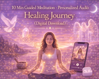 Meditación guiada personalizada • Audio personalizado, viaje de sanación (descarga digital)