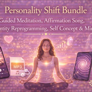 Personality Shift Bundle – Guided Meditation, Affirmation Song, Identity Reprogramming, Self Concept & Mindset