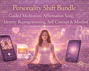 Paquete de Cambio de Personalidad: Meditación Guiada, Canción de Afirmación, Reprogramación de Identidad, Autoconcepto y Mentalidad