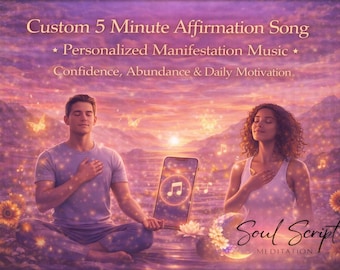 Canción de afirmación personalizada de 5 minutos / Música de manifestación personalizada / Confianza, abundancia y motivación diaria