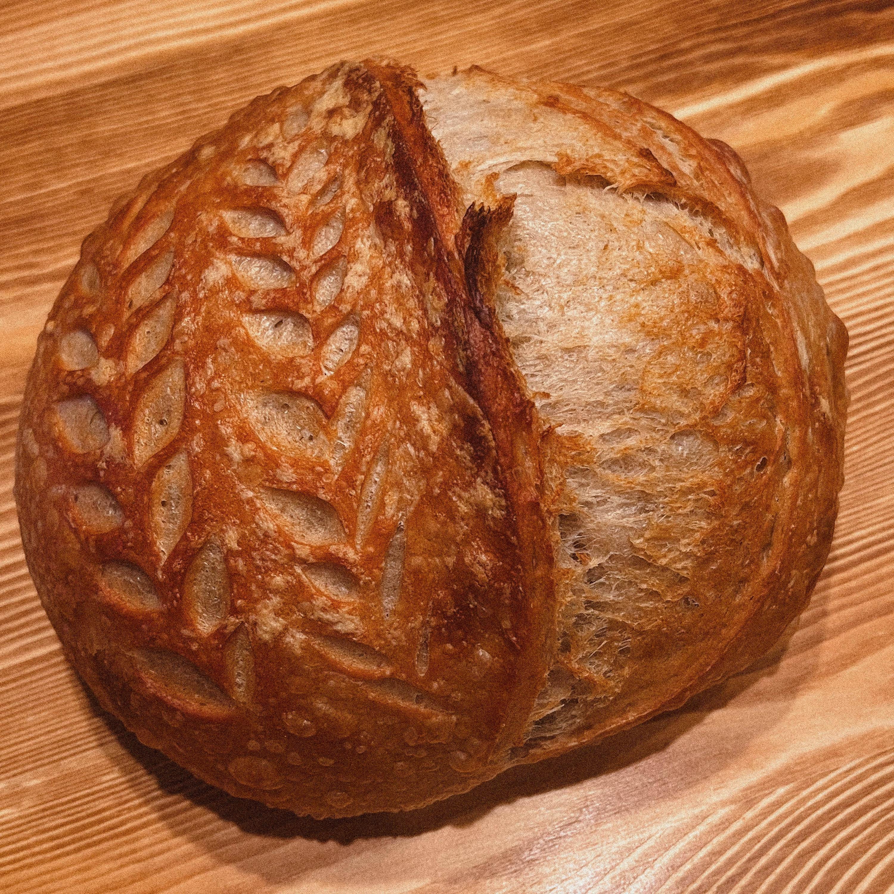 Artisan Sourdough Bread – Whole Wheat & Rye Blend – Tangy Flavor ...