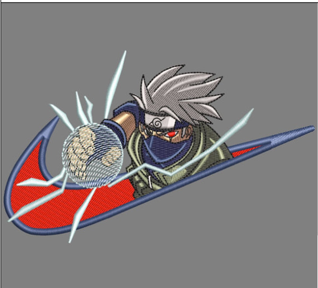 Kakashi Swoosh Embroidery Design Etsy