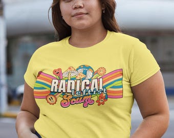 Radical Leftist Scum | Retro Graphic Shirt | Leftist Apparel | Funny Political Gift | Psychedelic Y2K Activist Shirt | Funny Left Top