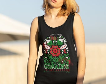 Free Palestine Unisex Jersey Tank, Ceasefire Top, Genocide is Not Justice Tee, Protest Injustice Tank Top