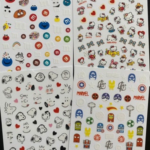 Cute Cartoon Nail Sticker Kids Adult Nail Art Nail Decal Sticker