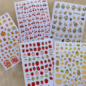 Nail Stickers Fruit Stickers for Nails Art Nail Decals