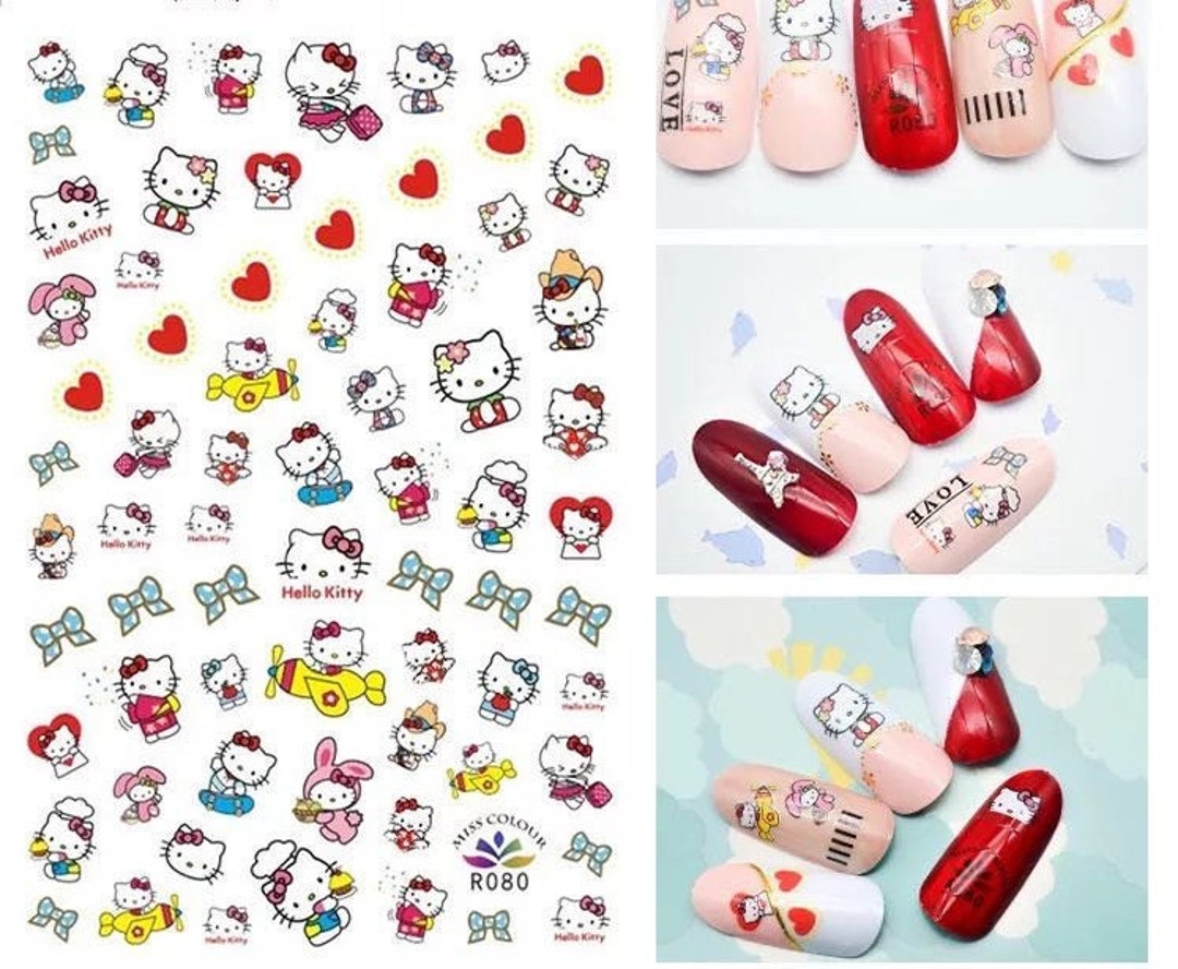 Super Cute Nail Stickers Kitty Cat Nail Decals Fun for Kids and Adult