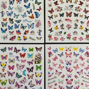 Schmetterling Nail Sticker Schöne Schmetterlinge Nail Decal
