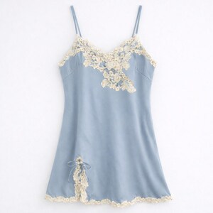 Light Blue Satin Nightgown - Etsy