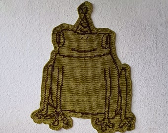 Geburtstagsfrosch Häkelanleitung Wandbehang