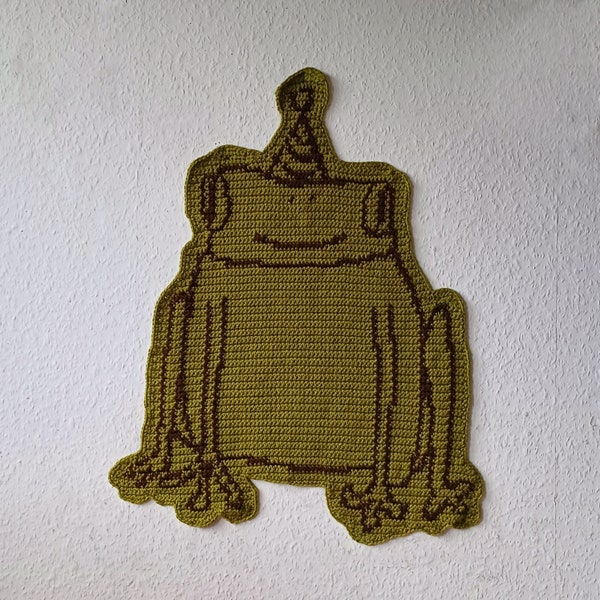 Geburtstagsfrosch Häkelanleitung Wandbehang