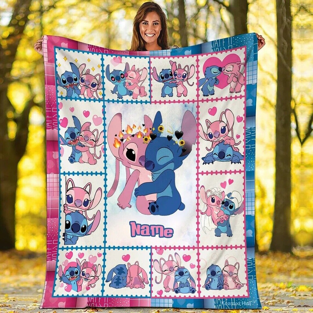 Personalized Stitch and Angel Blanket Stitch Quilt Stitch Etsy