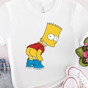 Bart Simpsons Butt Tshirt, The Simpsons Shirt, Unisex Shirt, Gift For Her, Gift For Him, Funny Tshirt, Simpsons Art, Disney Family Shirt