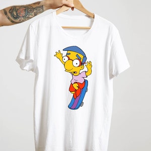 Milhouse Van Houten Skateboard Simpson Tshirts, Homer Simpson Shirt, Bart Simpson Shirt, Simpson Shirt,Maggie Simpson Shirt,Lisa Simpson,