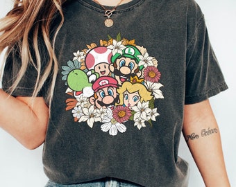 Super Mario Friends Retro Shirt,Super Mario Bowser Shirt,Super Mario Nintendo World Shirt,Super Mario Character Shirt,Princess Peach Shirt