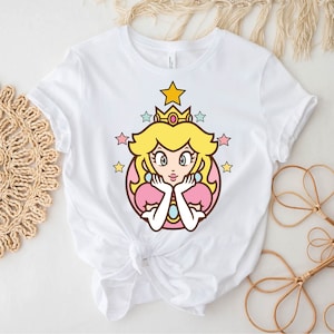 Princess Peach Star Shirt, Princess Peach Shirt,princess Peach Crown ...