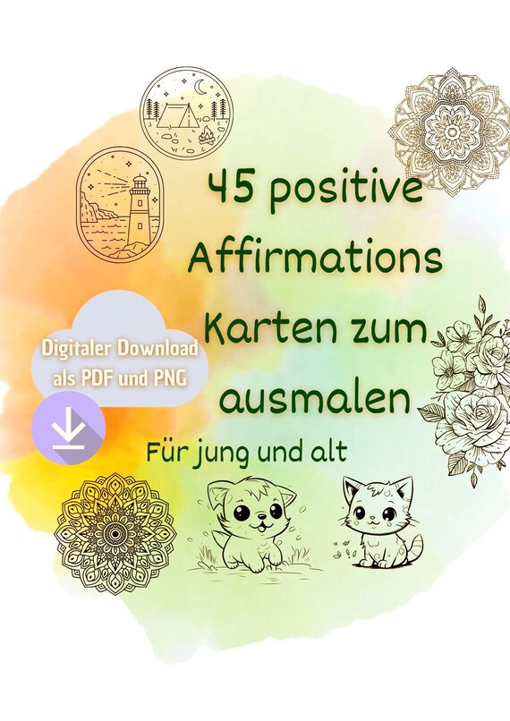 Mandala Malbuch Mit Affirmationen – Entspannung Für Erwachsene & Kinder