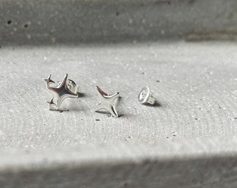 star stud earrings pair earring jewelry star starlet wish luck made of stainless steel jewelry ear studs earrings