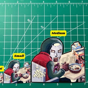 MF | DOOM | "mm Food" Sticker | Iconic Album Art | Glossy | Rap