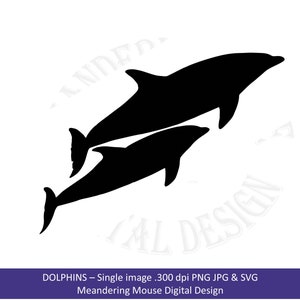 DAUPHINS - Silhouette (dauphin, dauphins, nageant, gracieux, sautant, mère et bébé dauphin, jpg, png, svg)