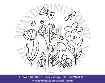 FLOWER GARDEN - Digi Stamp