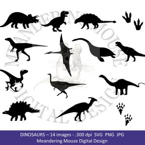 DINOSAURS - Silhouette svg,jpg,png