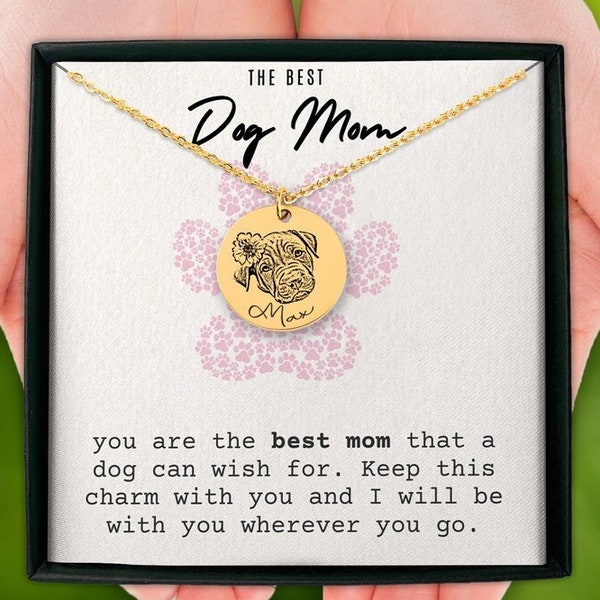 Hond moeder ketting - aangepaste hond neus print ketting - pootafdruk ketting - huisdier Memorial sieraden - kerstcadeau-ideeën