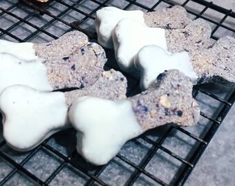 Glazed BlueBerry Oat Bone Dog Treats  (Gluten Free)