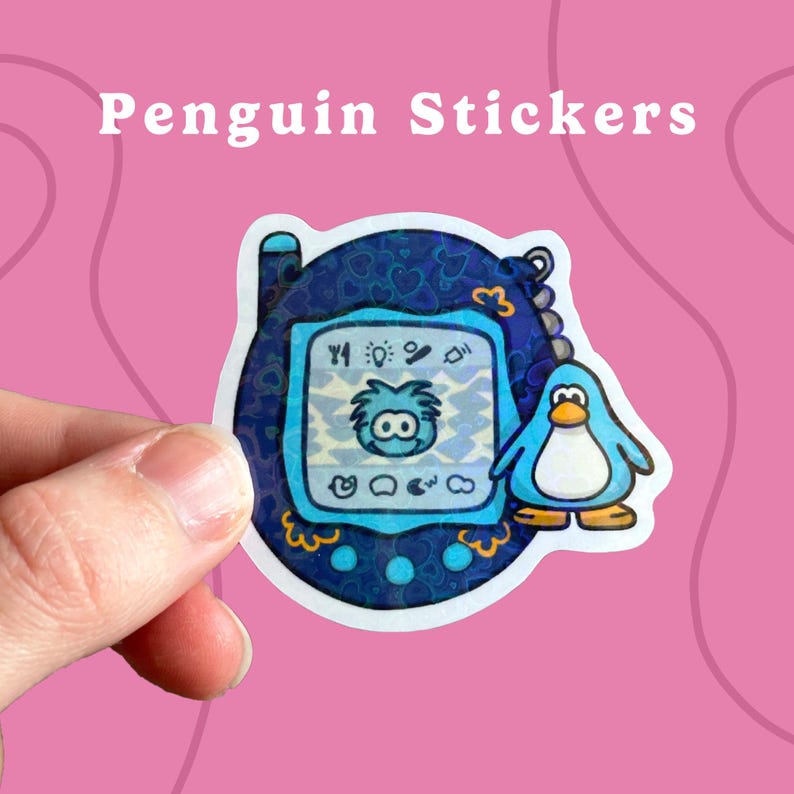 Holographic Club Penguin Stickers: 2000s Nostalgia, Water Resistant afbeelding 10