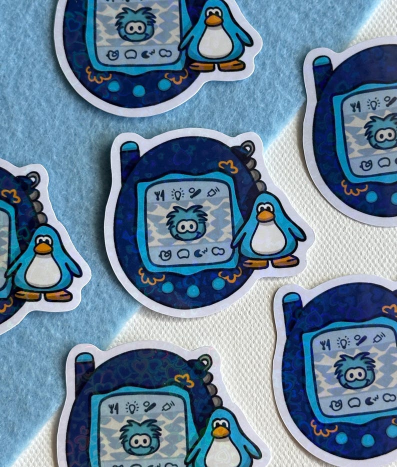 Holographic Club Penguin Stickers: 2000s Nostalgia, Water Resistant afbeelding 13