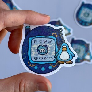 Holographic Club Penguin Stickers: 2000s Nostalgia, Water Resistant afbeelding 2