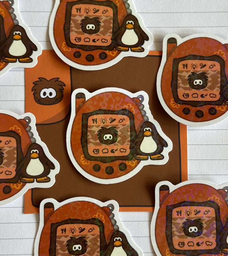 Holographic Club Penguin Stickers: 2000s Nostalgia, Water Resistant afbeelding 7