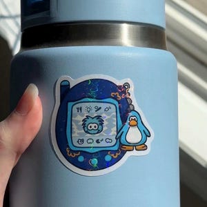 Holographic Club Penguin Stickers: 2000s Nostalgia, Water Resistant