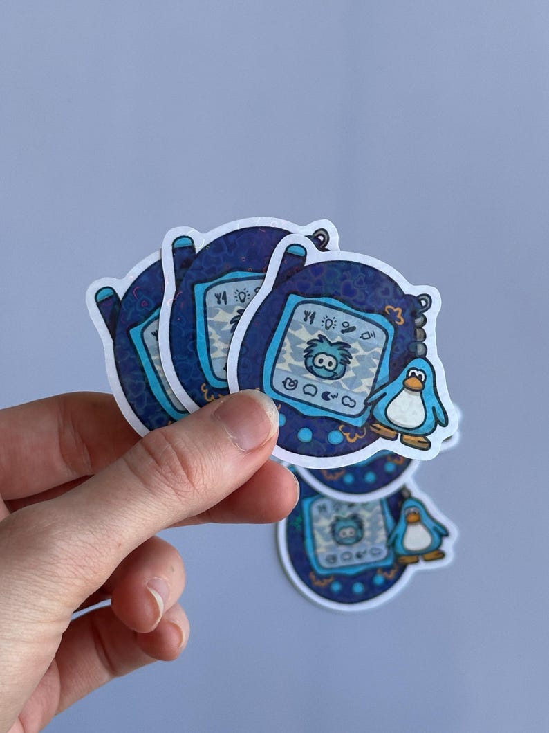 Holographic Club Penguin Stickers: 2000s Nostalgia, Water Resistant afbeelding 11